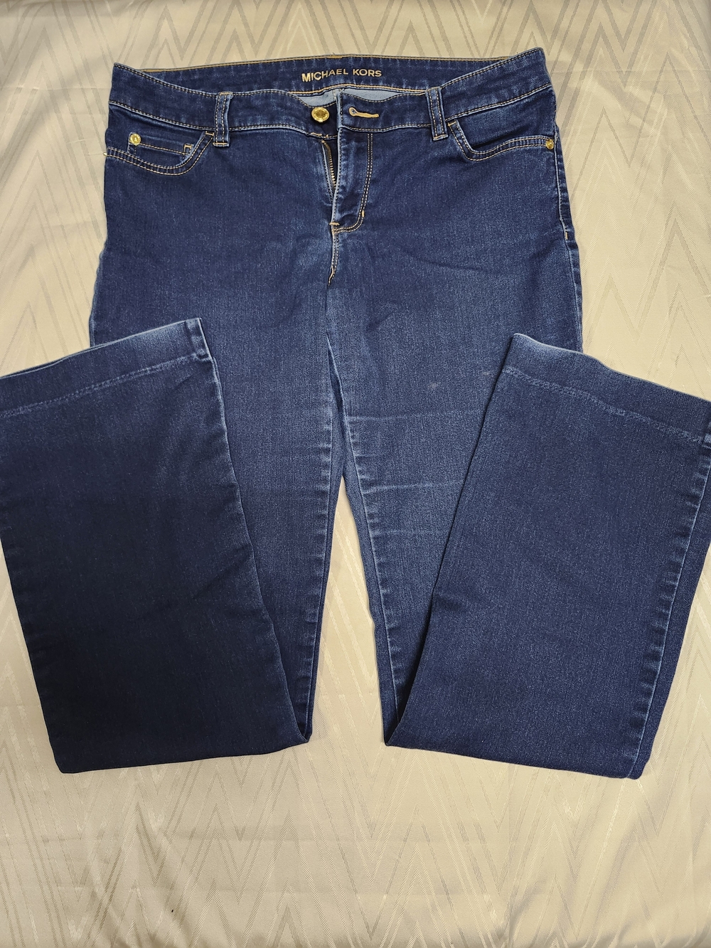 Michael Kors Dark Indigo Bootcut Stretch Jeans